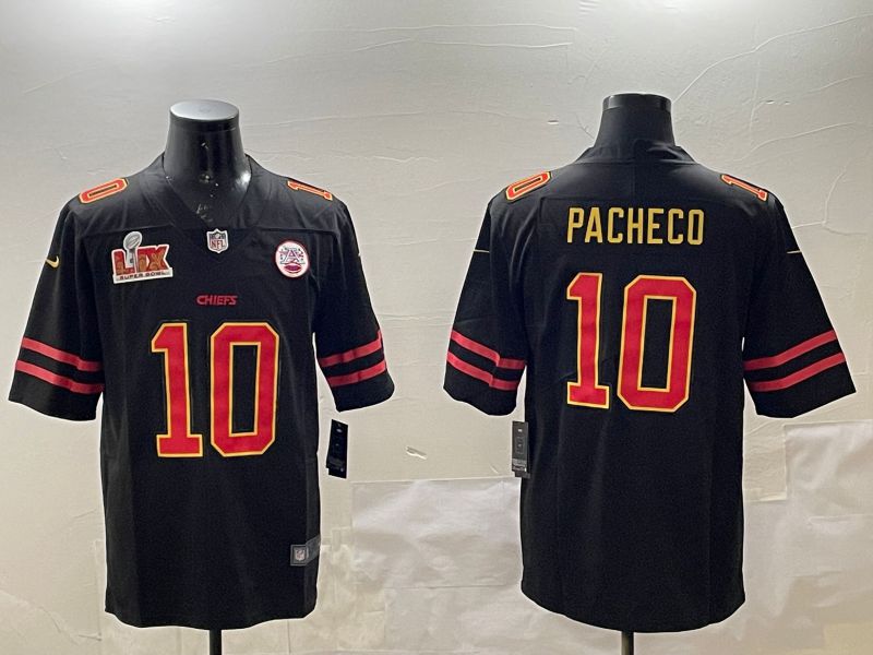Men Kansas City Chiefs #10 Pacheco Black 2025 Nike Vapor Limited NFL Jersey style 4->kansas city chiefs->NFL Jersey